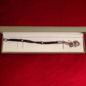 Judith Ripka black rope heart bracelet